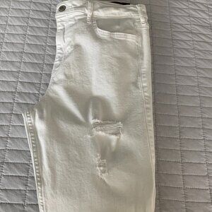 Hollister Women's White Distressed Denim Skinny Jeans Size 30 X 31 13 R